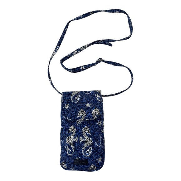 Vera Bradley Mini Crossbody Bag – Seahorse Print Quilted Cotton - Picture 1 of 5